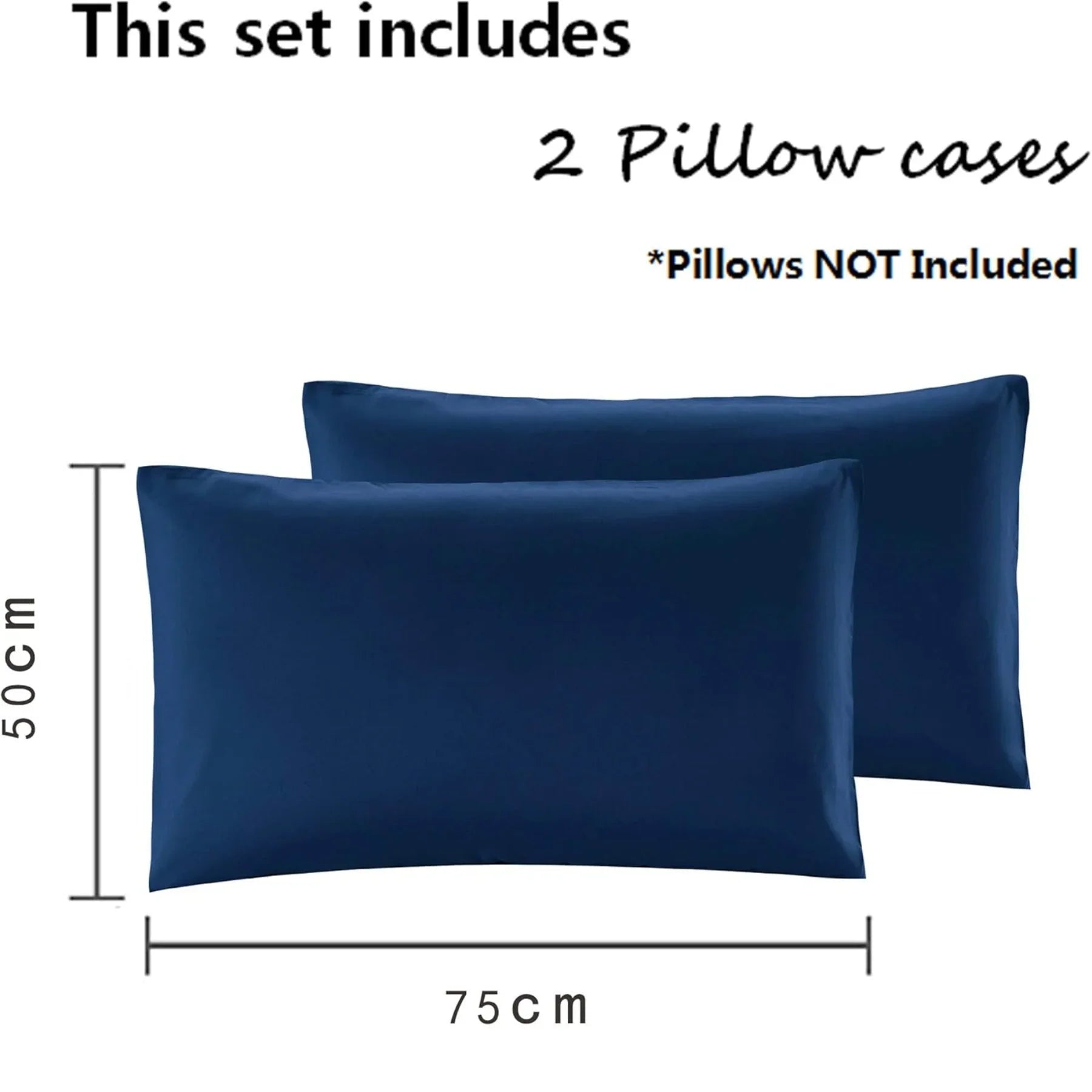 2x Luxury Percale Polycotton Pillowcase Pair – Soft, Durable & Hotel-Quality Bedding for UK Beds - 4A's Global