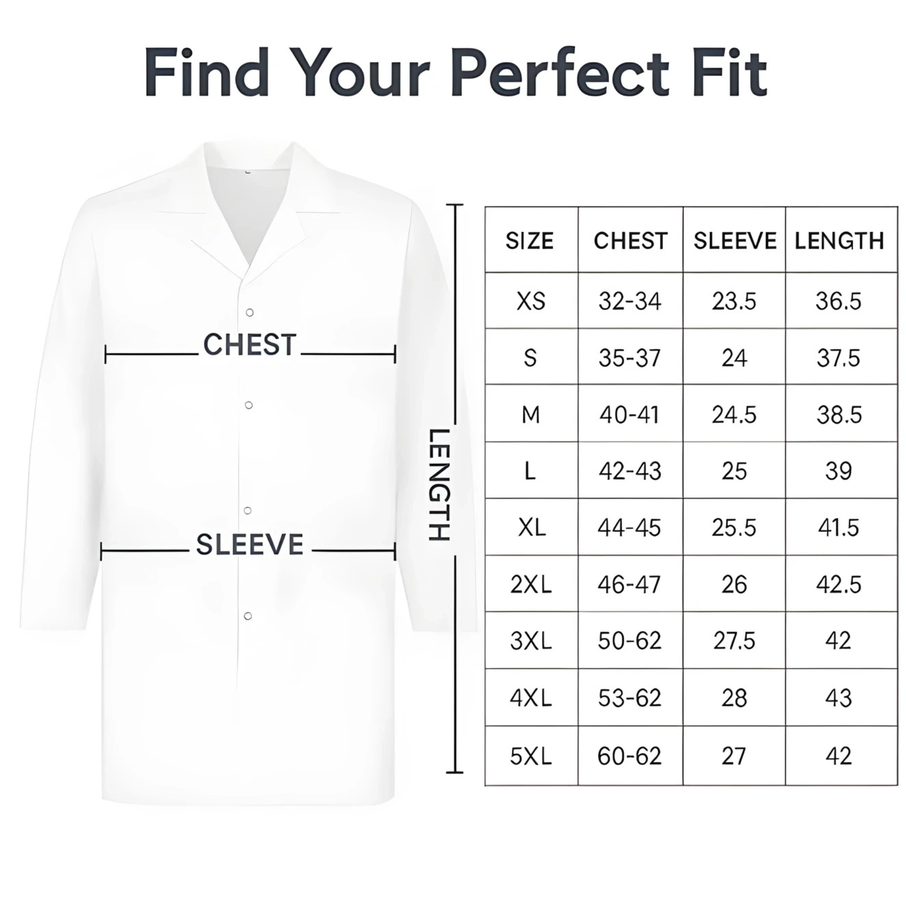 Unisex White Lab Coat | Salon Coat | Stylist Smock | Professional Workwear β Premium Polycotton Long Sleeve - 4A's Global