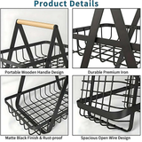 2-Tier Countertop Fruit & Veg Basket – Space-Saving Organizer - 4A's Global