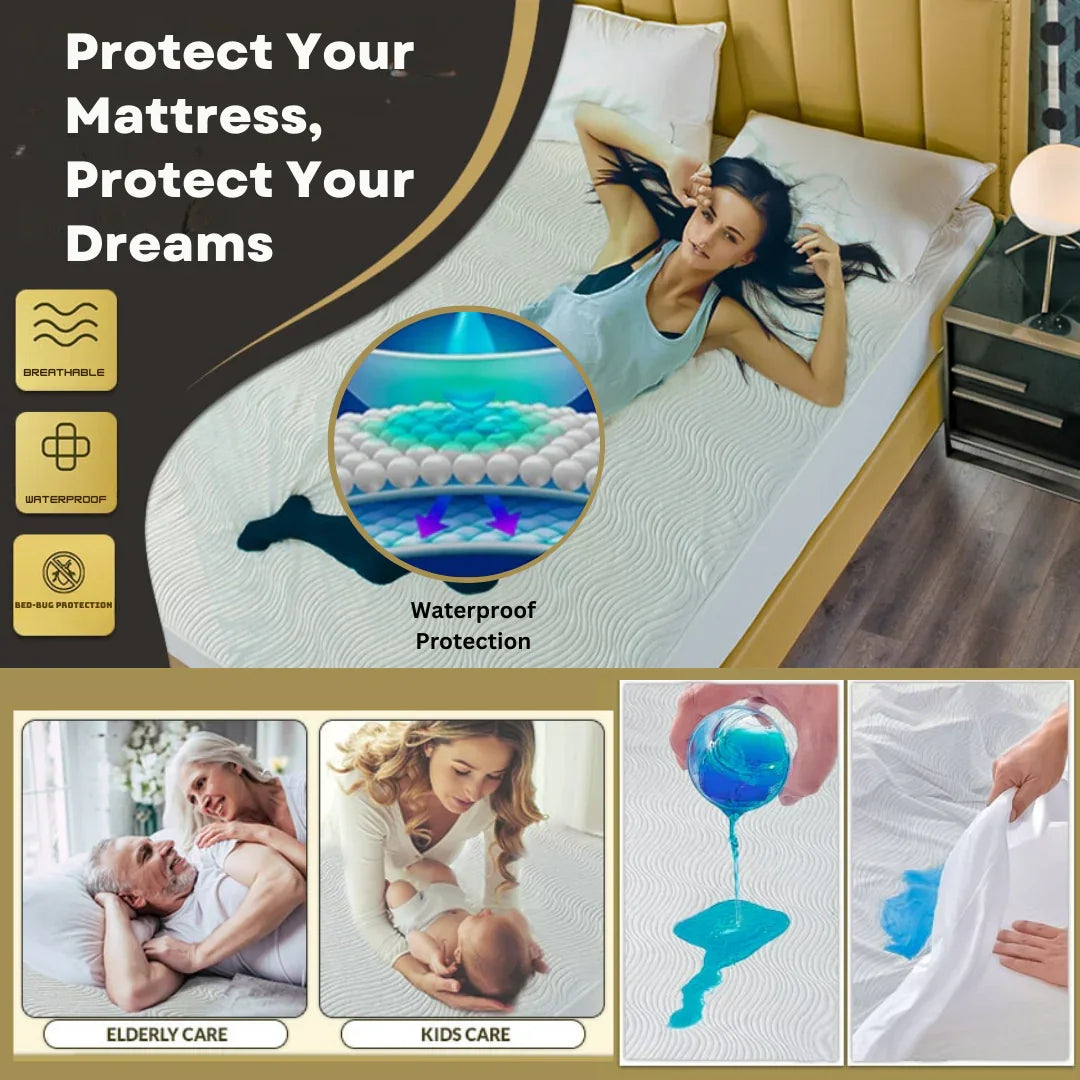 3D Air Layer Bamboo Fabric Mattress Topper Pad – Cooling, Breathable & Hypoallergenic Comfort | Multiple Sizes - 4A's Global