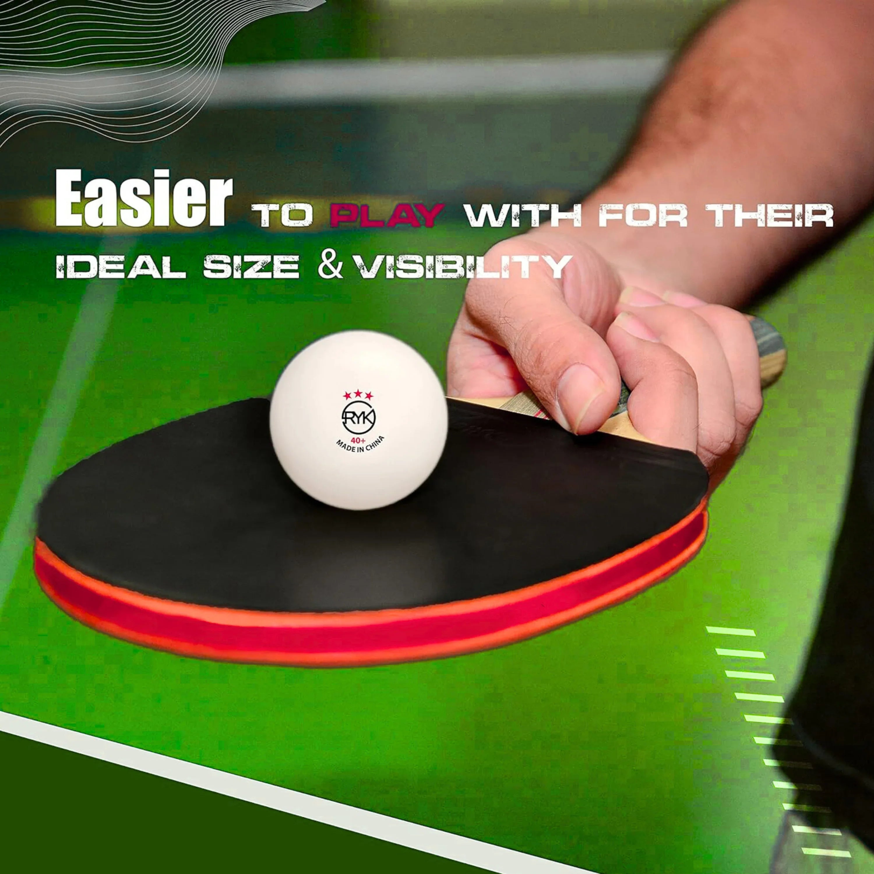 3-Star Ping Pong Balls – 40mm White Table Tennis Balls for Training, Matches, Beer Pong & Party Games - 4A's Global