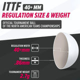 3-Star Ping Pong Balls – 40mm White Table Tennis Balls for Training, Matches, Beer Pong & Party Games - 4A's Global