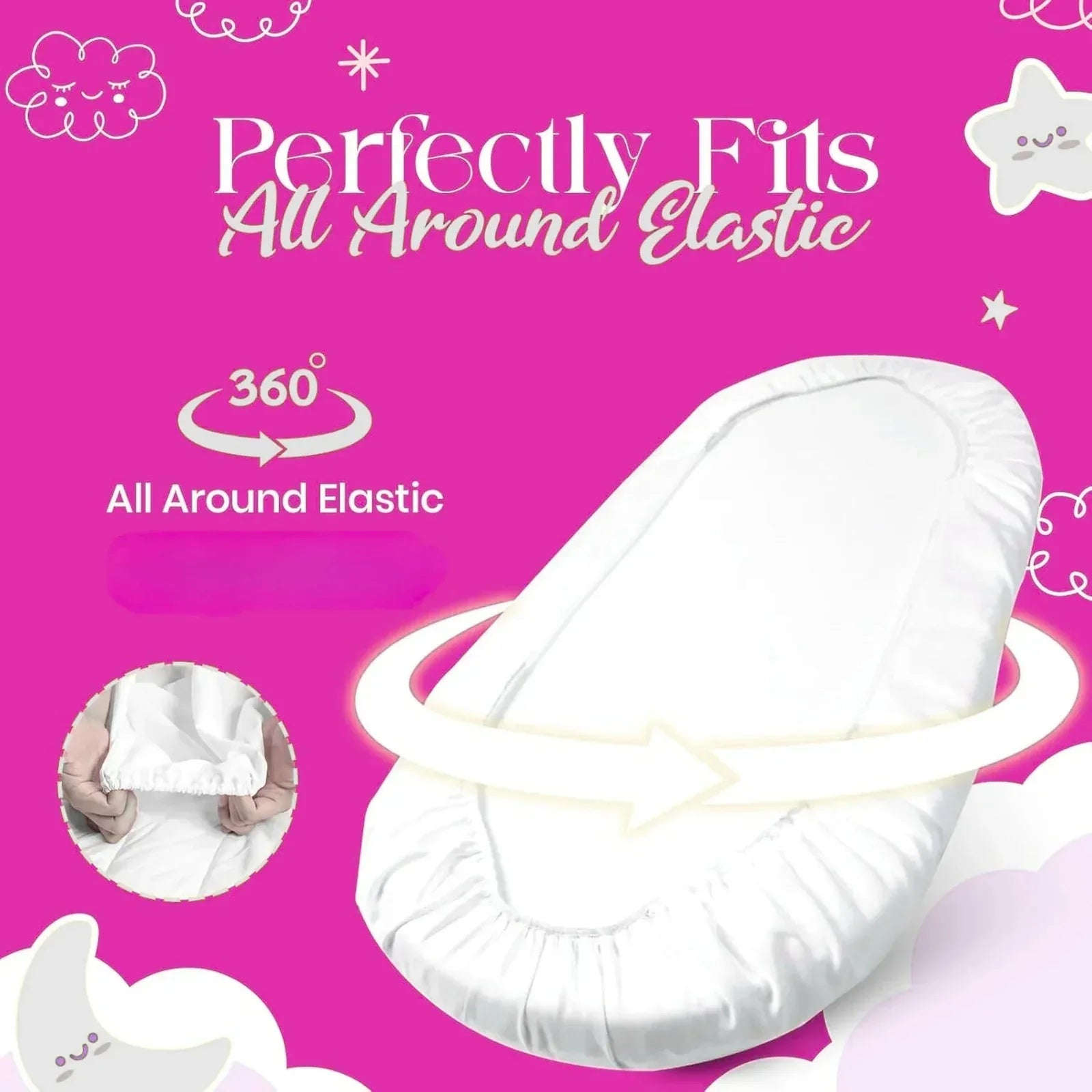 Baby Mattress Protector – Moses Basket, Cradle & Crib 75cm - 4A's Global