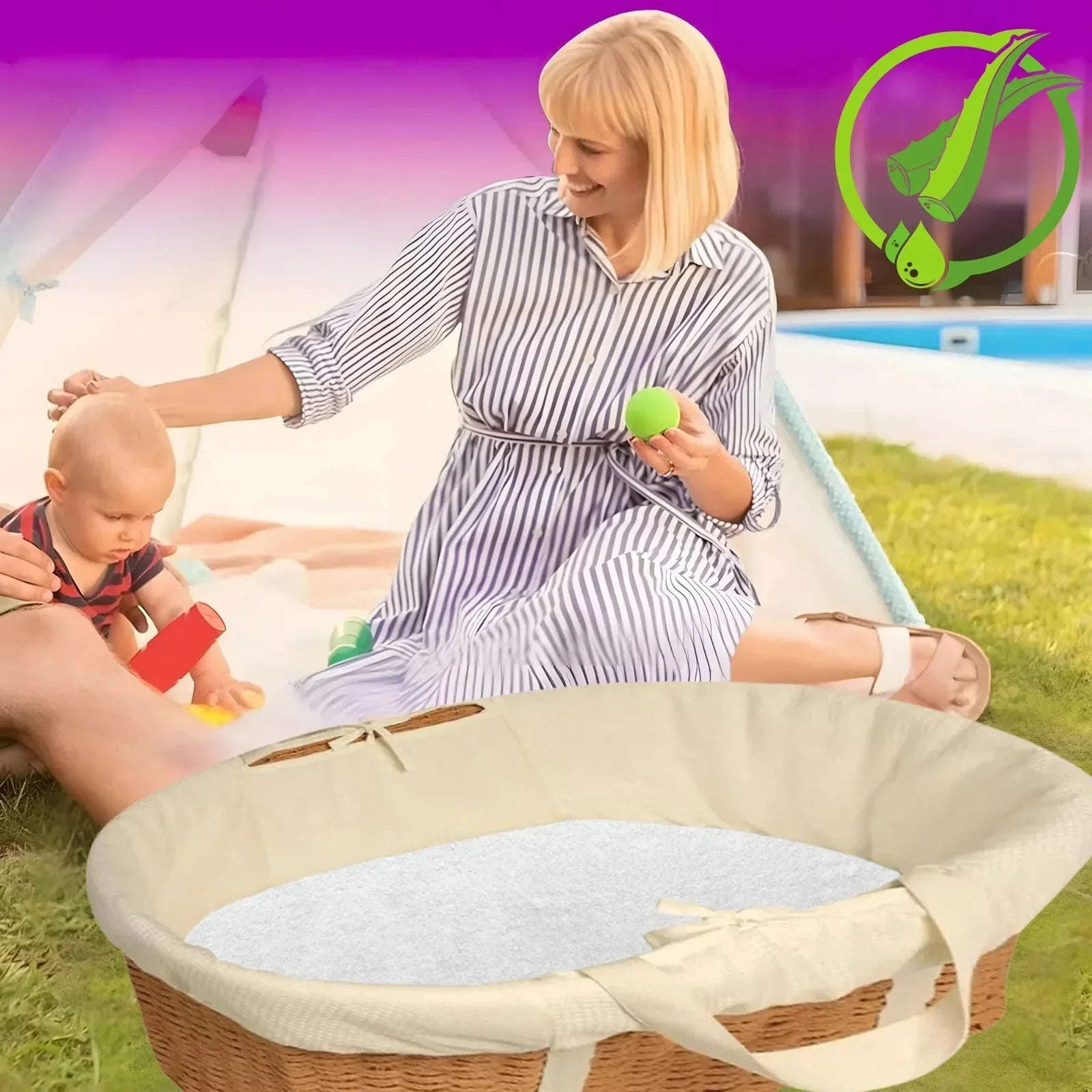 Baby Mattress Protector – Moses Basket, Cradle & Crib 75cm - 4A's Global