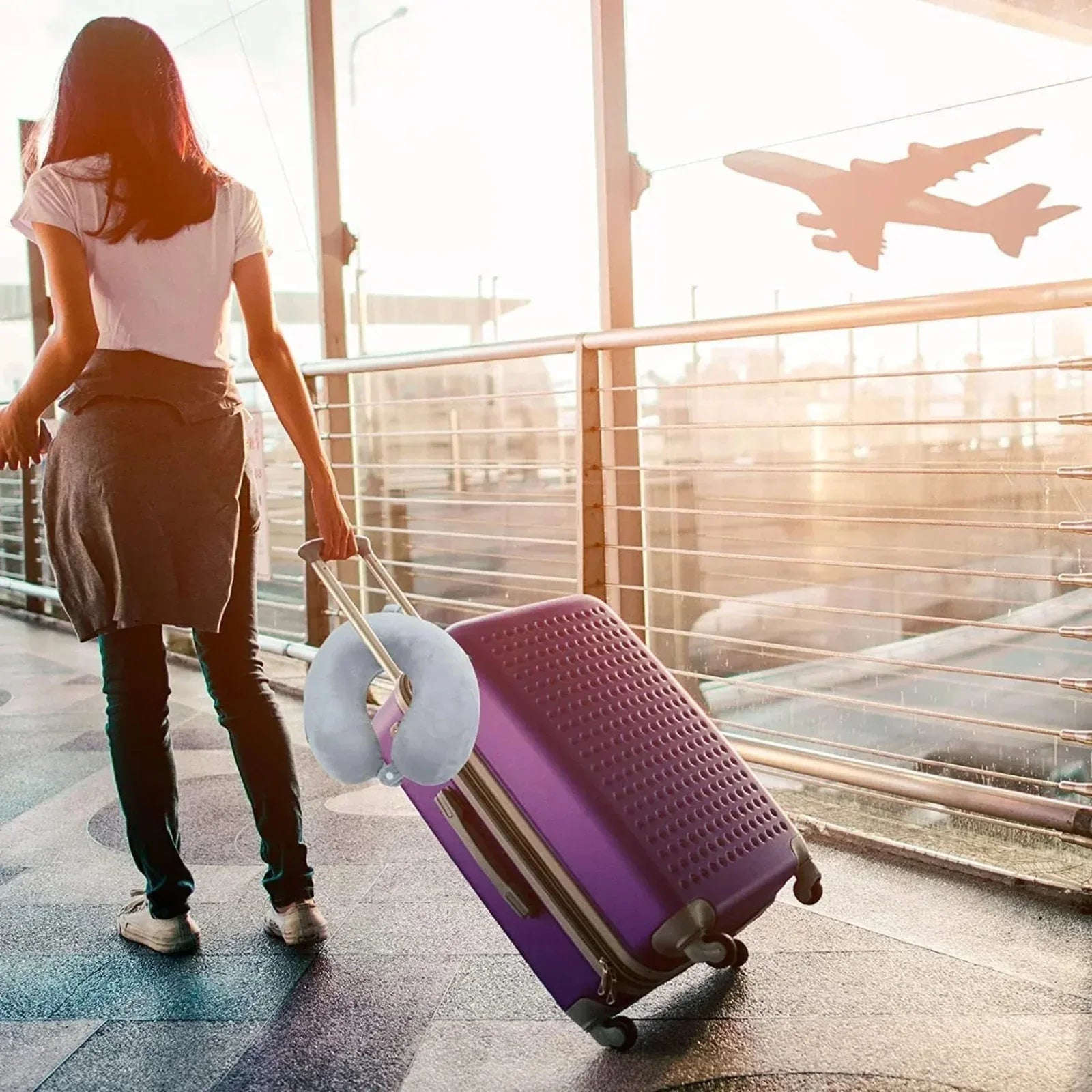 Cooling Memory Foam Travel Pillow – Lightweight & Portable - 4A's Global