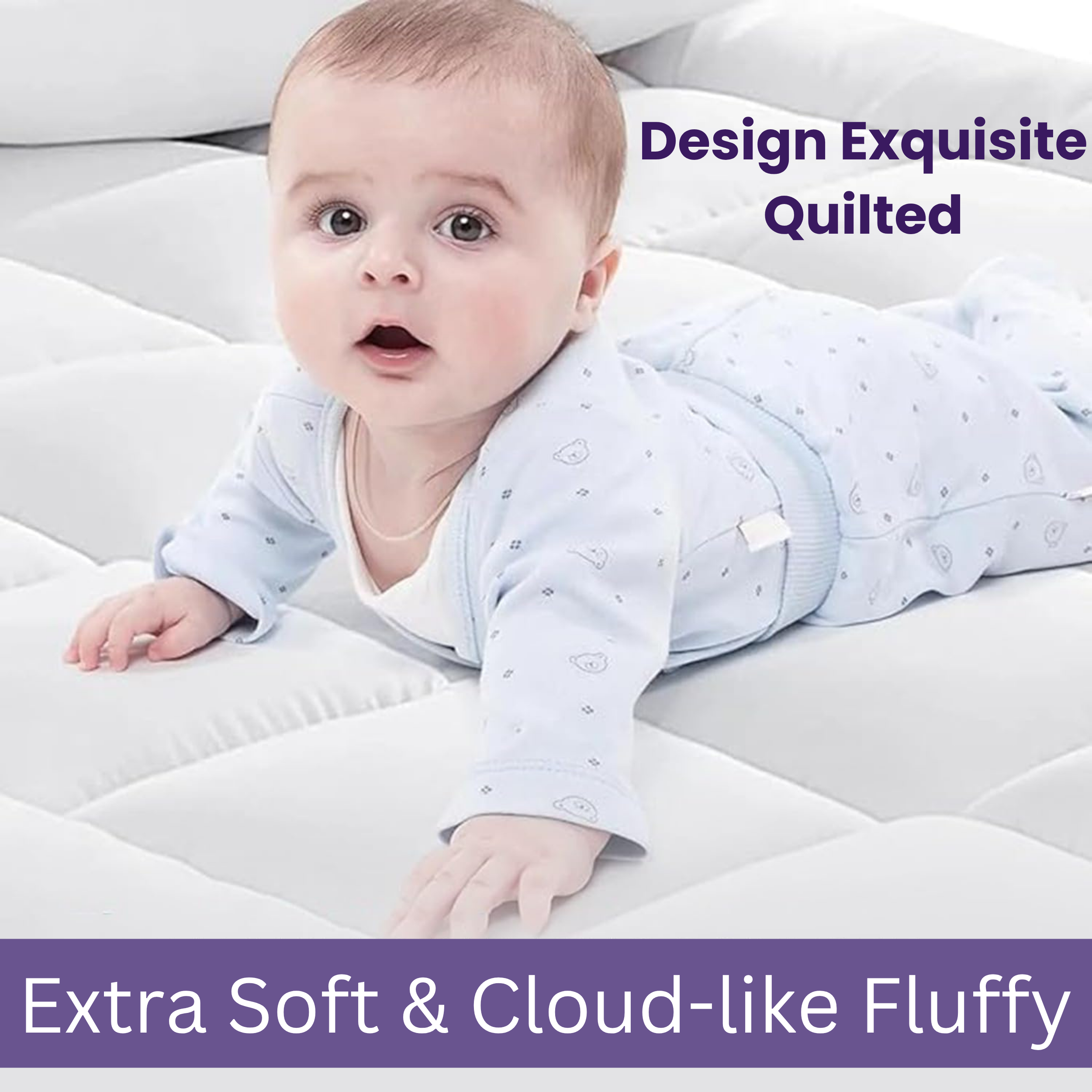 Luxury Mattress Topper – Extra Thick 11cm Deep Fill | Hypoallergenic Microfibre | Hotel-Style Comfort UK - 4A's Global