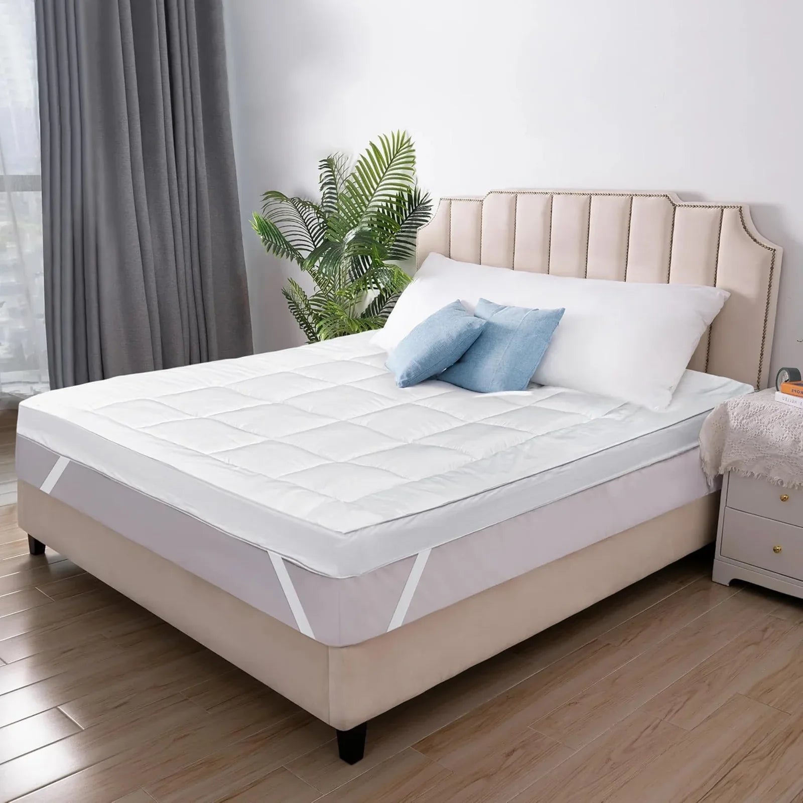 Luxury Mattress Topper – Extra Thick 11cm Deep Fill | Hypoallergenic Microfibre | Hotel-Style Comfort UK - 4A's Global