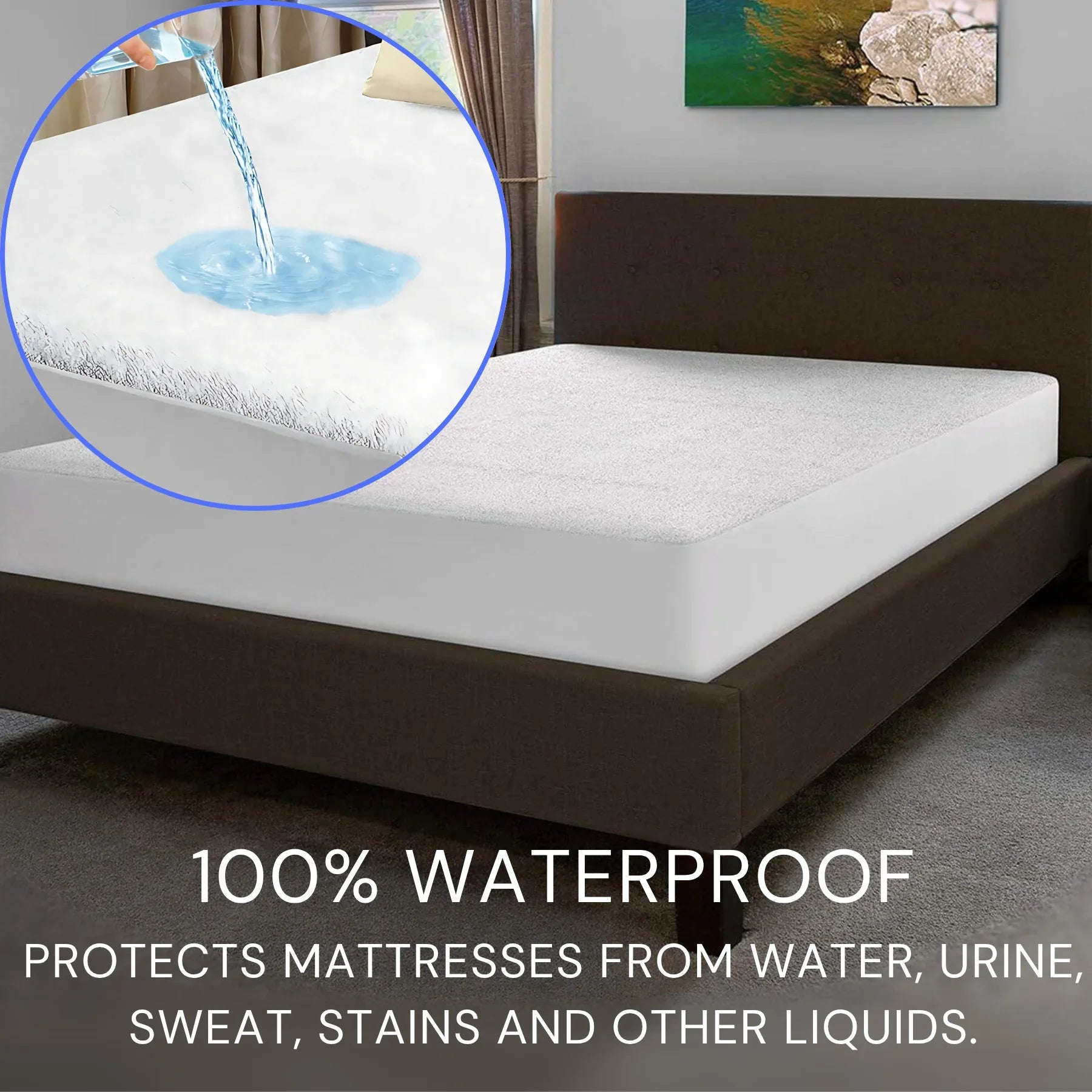 CL Waterproof Terry Winter Bed Sheet – Soft, Breathable & Allergy-Proof Bedding Protection - 4A's Global