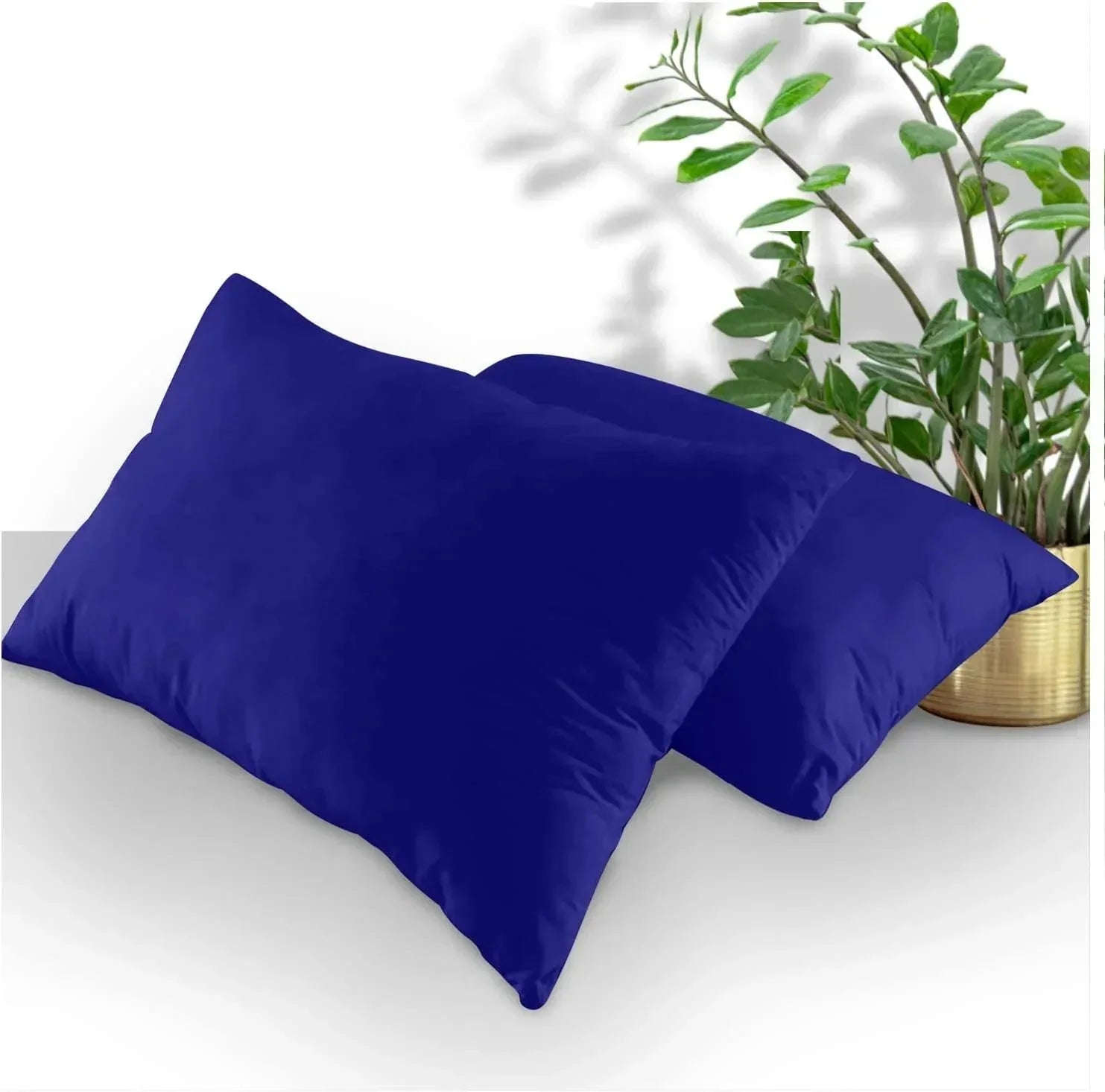2x Luxury Percale Polycotton Pillowcase Pair – Soft, Durable & Easy-Care Bedding - 4A's Global