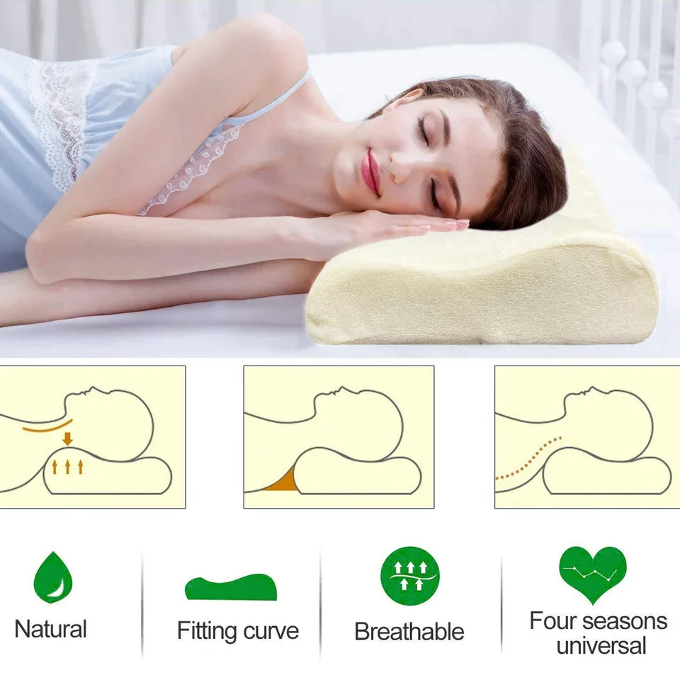 Memory Foam Pillows Contour - Multi Height Bamboo Cool Max Pillow Cool Max Cover | Ergonomic Memory Foam Cooling Pillow - 4A's Global