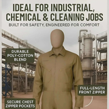 Hazmat Suit Disposable Coverall | Heavy-Duty Disposable Coverall Suit with Hood – Full Body Protective Overalls for Men & Women - 4A's Global