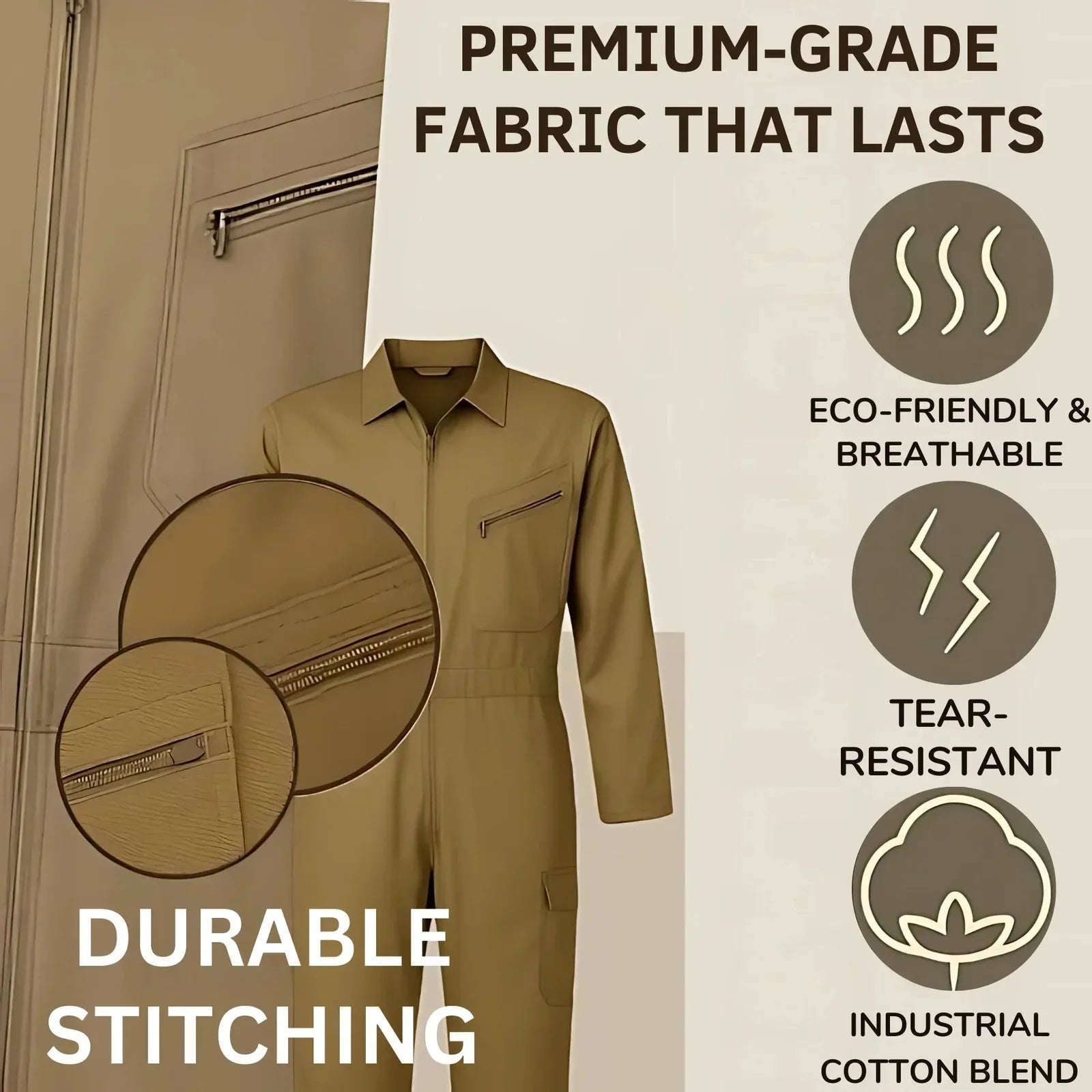 Hazmat Suit Disposable Coverall | Heavy-Duty Disposable Coverall Suit with Hood – Full Body Protective Overalls for Men & Women - 4A's Global