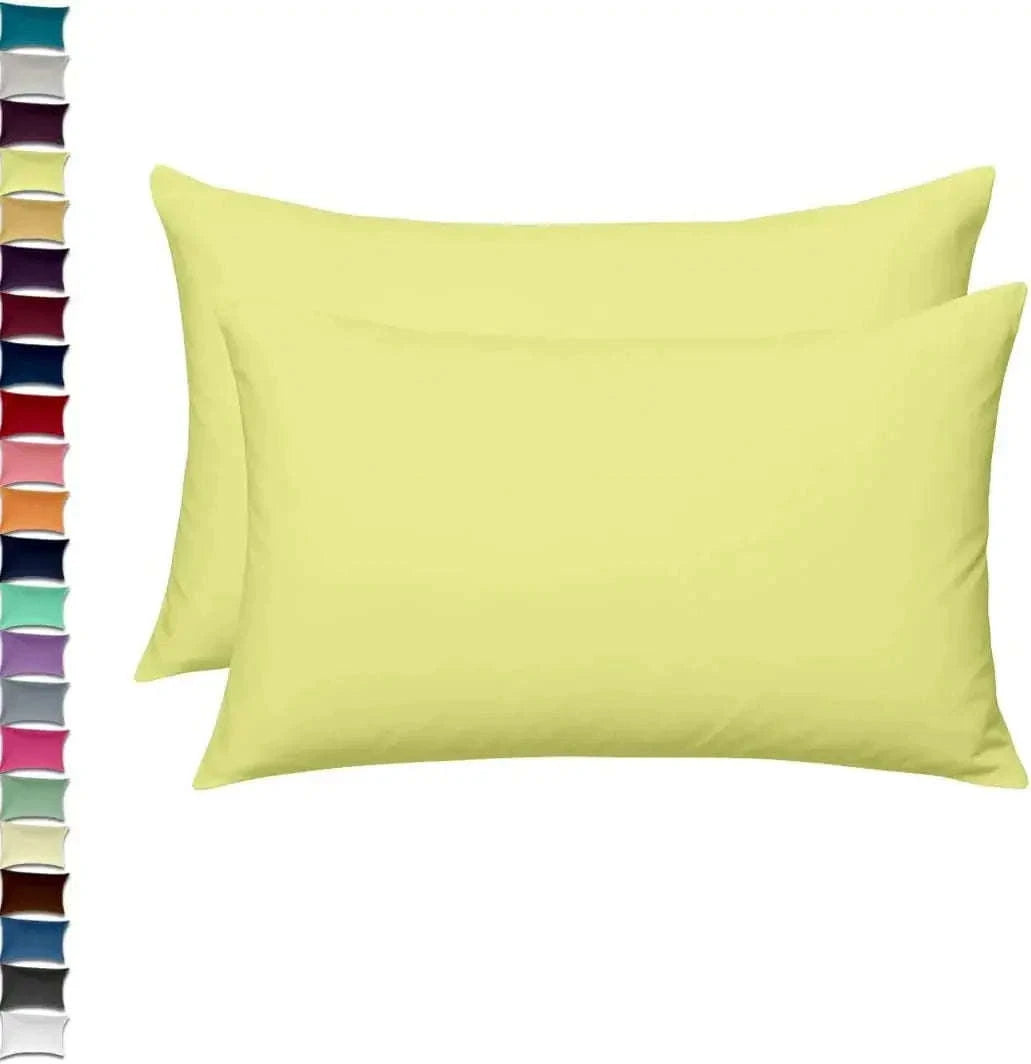 2x Luxury Percale Polycotton Pillowcase Pair – Soft, Durable & Easy-Care Bedding 4A's Global