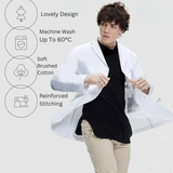 HH Unisex White Lab Coat | Salon Coat | Stylist Smock | Professional Workwear – Premium Polycotton Long Sleeve - 4A's Global