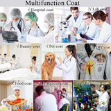 HH Unisex White Lab Coat | Salon Coat | Stylist Smock | Professional Workwear – Premium Polycotton Long Sleeve - 4A's Global