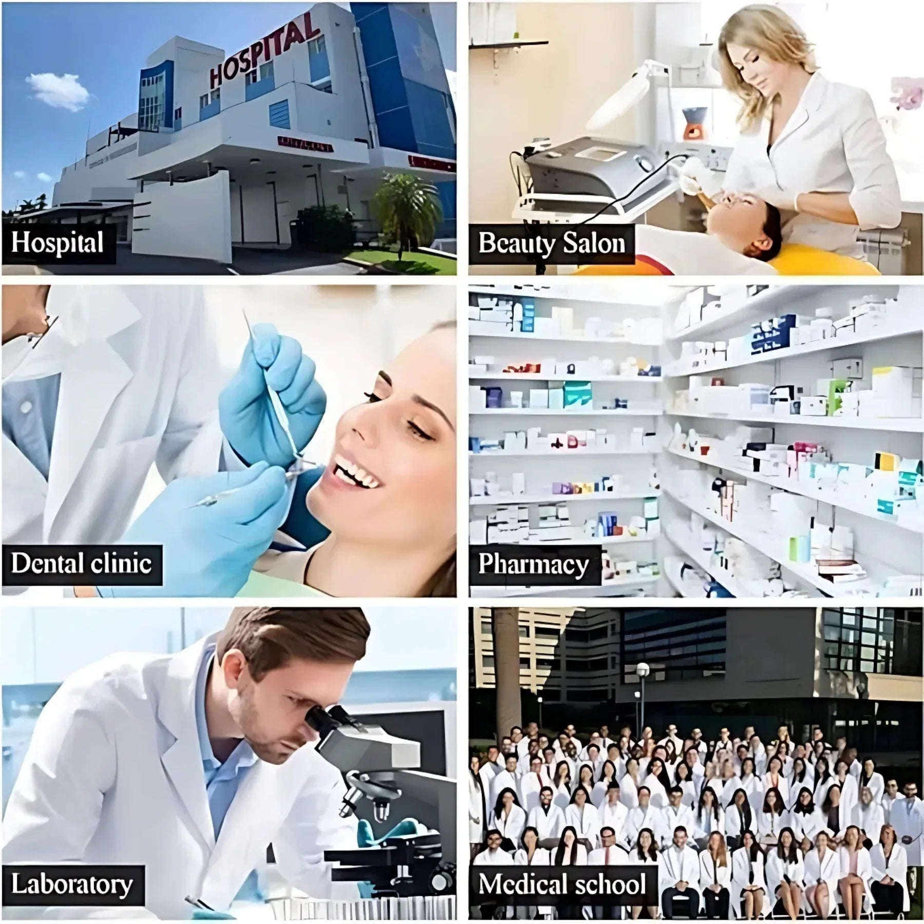 HH Unisex White Lab Coat | Salon Coat | Stylist Smock | Professional Workwear – Premium Polycotton Long Sleeve - 4A's Global