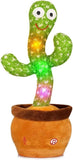 Dancing Singing Talking Repeating Cactus Toy with Flashing LED Lights – Interactive Musical Plush Toy for Kids, Boys & Girls | Voice Mimic & 120 Songs | Fun Birthday Gift - 4A's Global