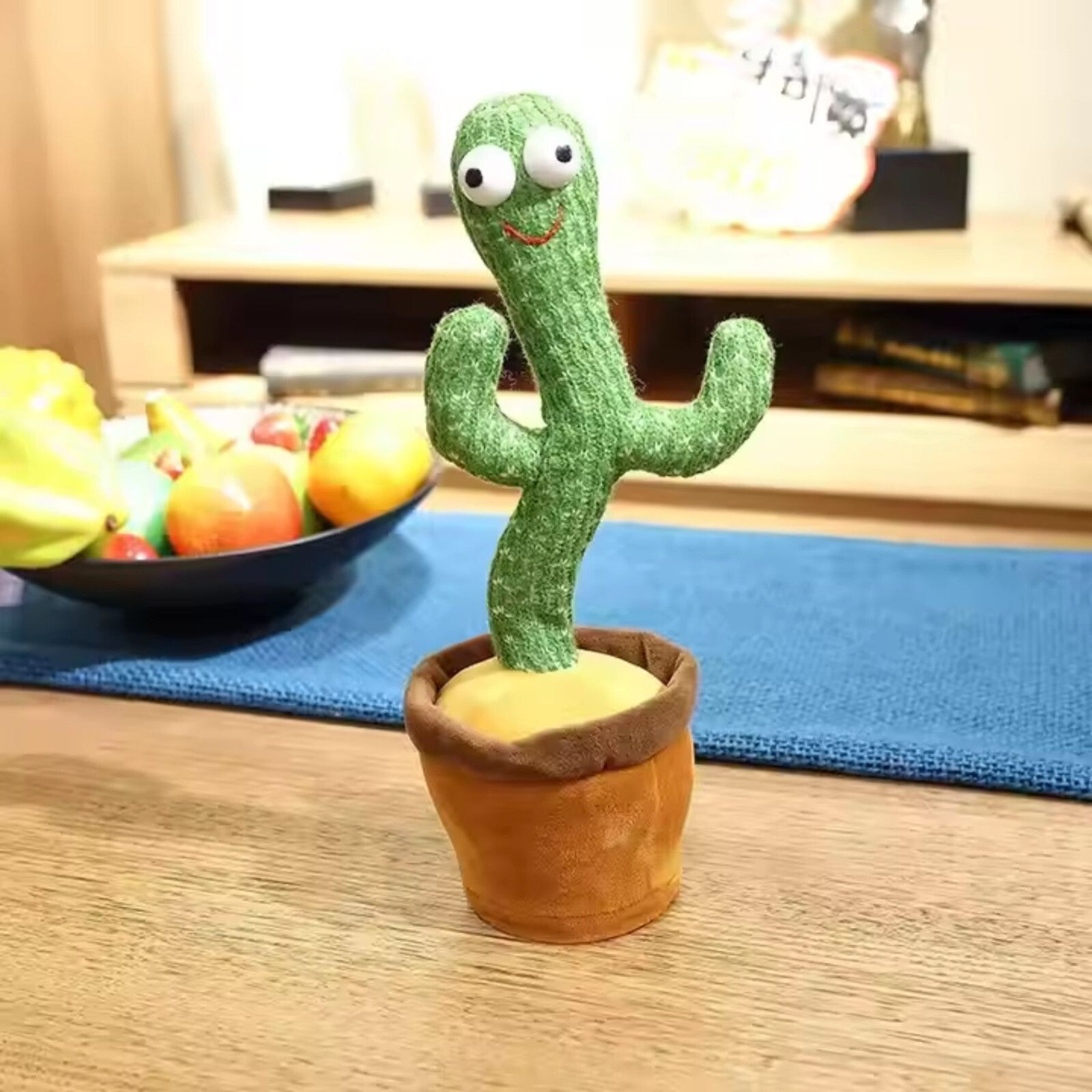 Dancing Singing Talking Repeating Cactus Toy with Flashing LED Lights – Interactive Musical Plush Toy for Kids, Boys & Girls | Voice Mimic & 120 Songs | Fun Birthday Gift - 4A's Global