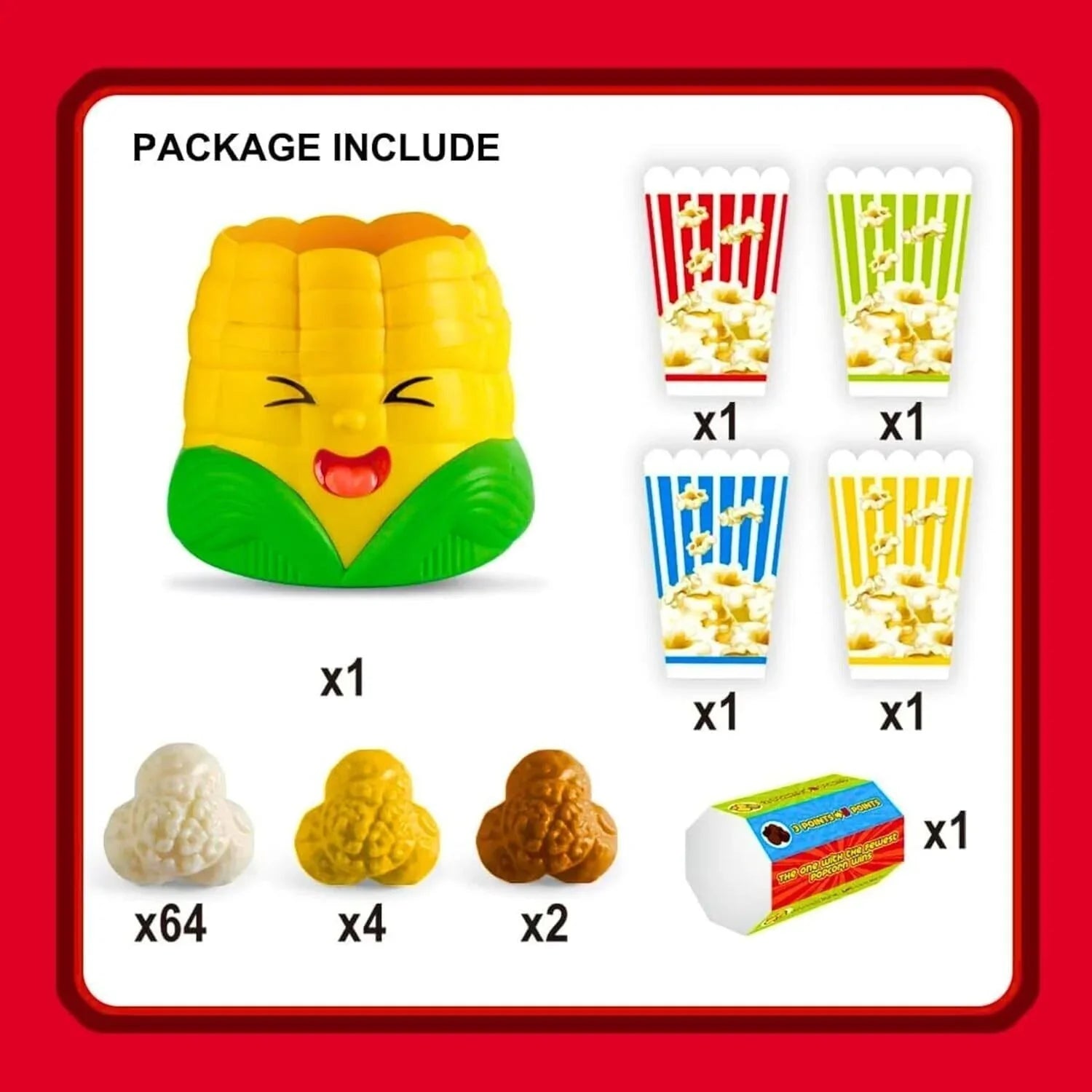 Kids Board Games for Family Night Party Games Who get’s Most Popcorn Board Game - 4A's Global