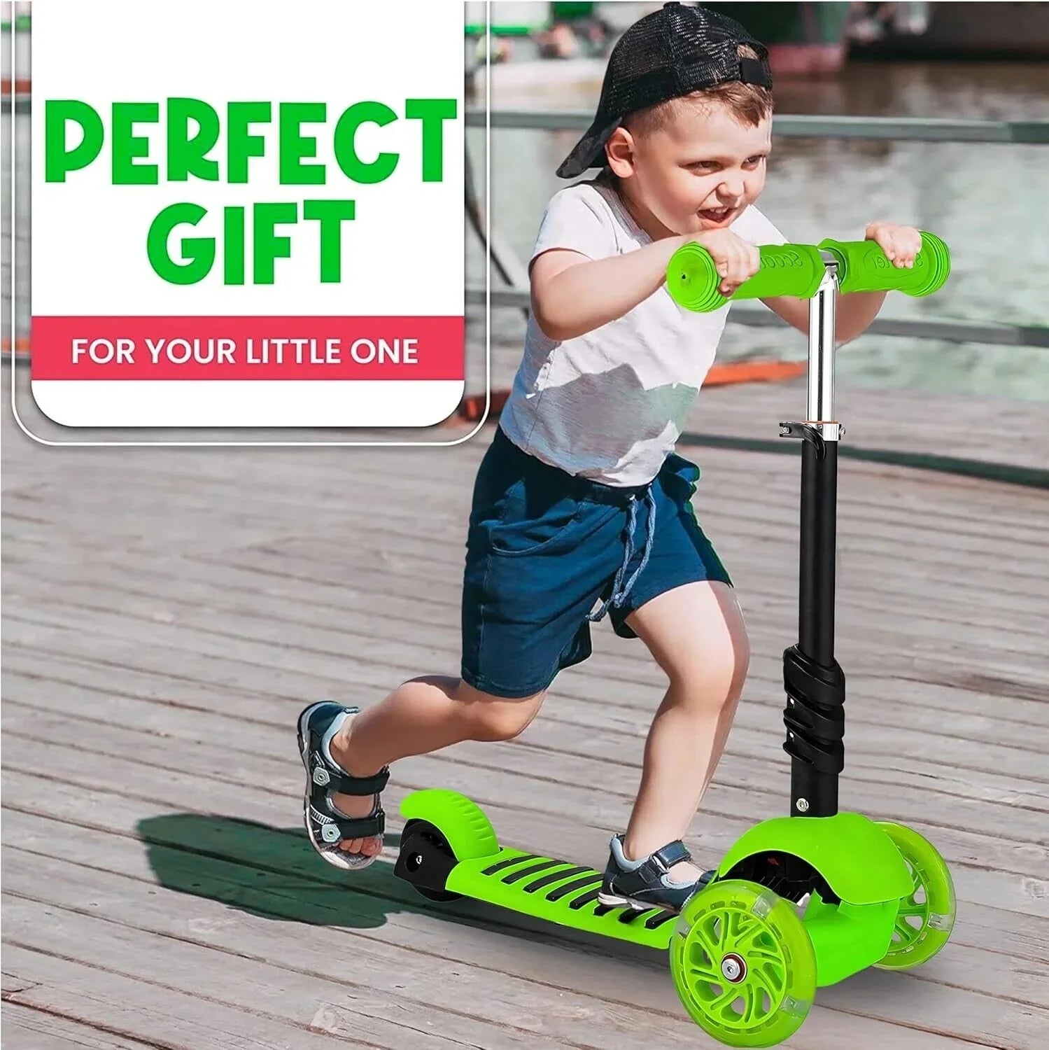 3 in 1 Scooter With Removeable Seat for Kids Ages 3-12 Adjustable Height 3 Wheel - 4A's Global