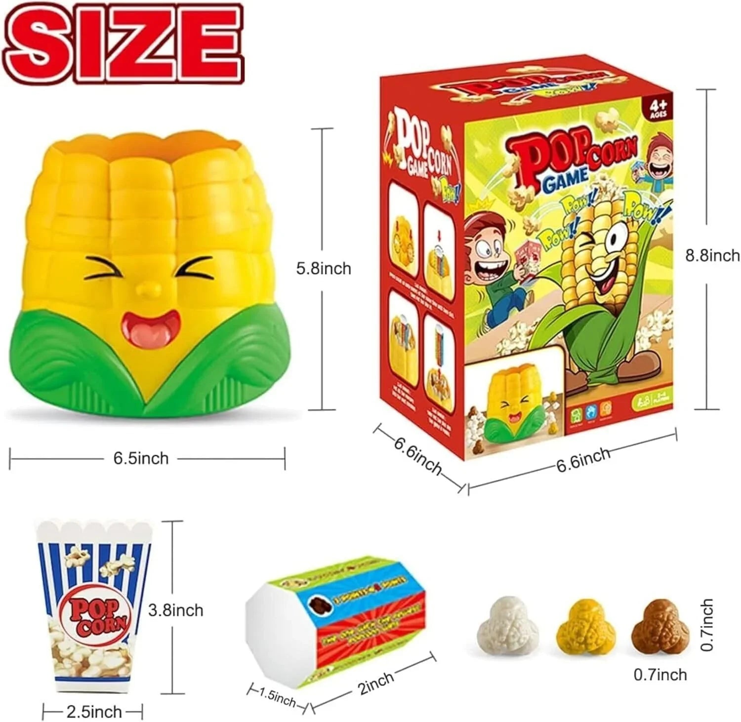 Kids Board Games for Family Night Party Games Who get’s Most Popcorn Board Game - 4A's Global