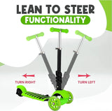 3 in 1 Scooter With Removeable Seat for Kids Ages 3-12 Adjustable Height 3 Wheel - 4A's Global