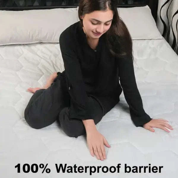 CL 30cm Deep Waterproof Mattress Protector | Quilted, Breathable & Noise-Free | White | UK Sizes - 4A's Global