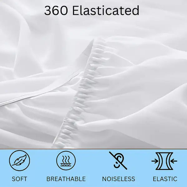 CL 30cm Deep Waterproof Mattress Protector | Quilted, Breathable & Noise-Free | White | UK Sizes - 4A's Global