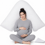 V Shaped Pillow Ergonomic Neck Back Support for Reading Sleeping Maternity - High Living - 4A's Global