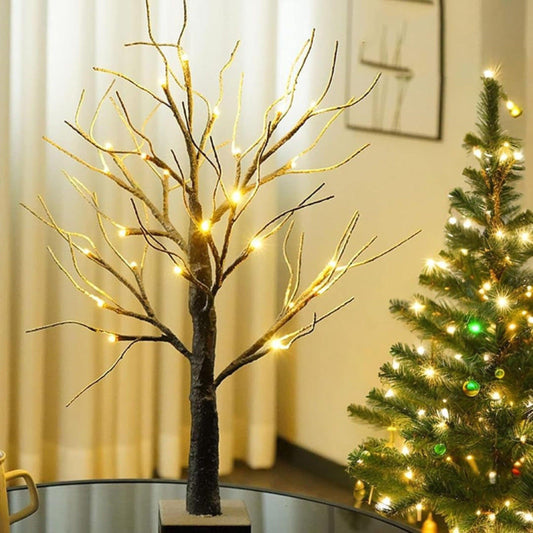 Outdoor LED Christmas Tree Warm white LED lights, snowy twig design,Indoor Outdoor flexible branches for shaping and styling Battery Operated 2ft, 5ft, 6ft - 4A's Global