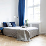 Navy Blue Thermal Blackout Eyelet Curtains – Ready Made Insulated Privacy &amp; Noise Reducing Drapes - 4A's Global