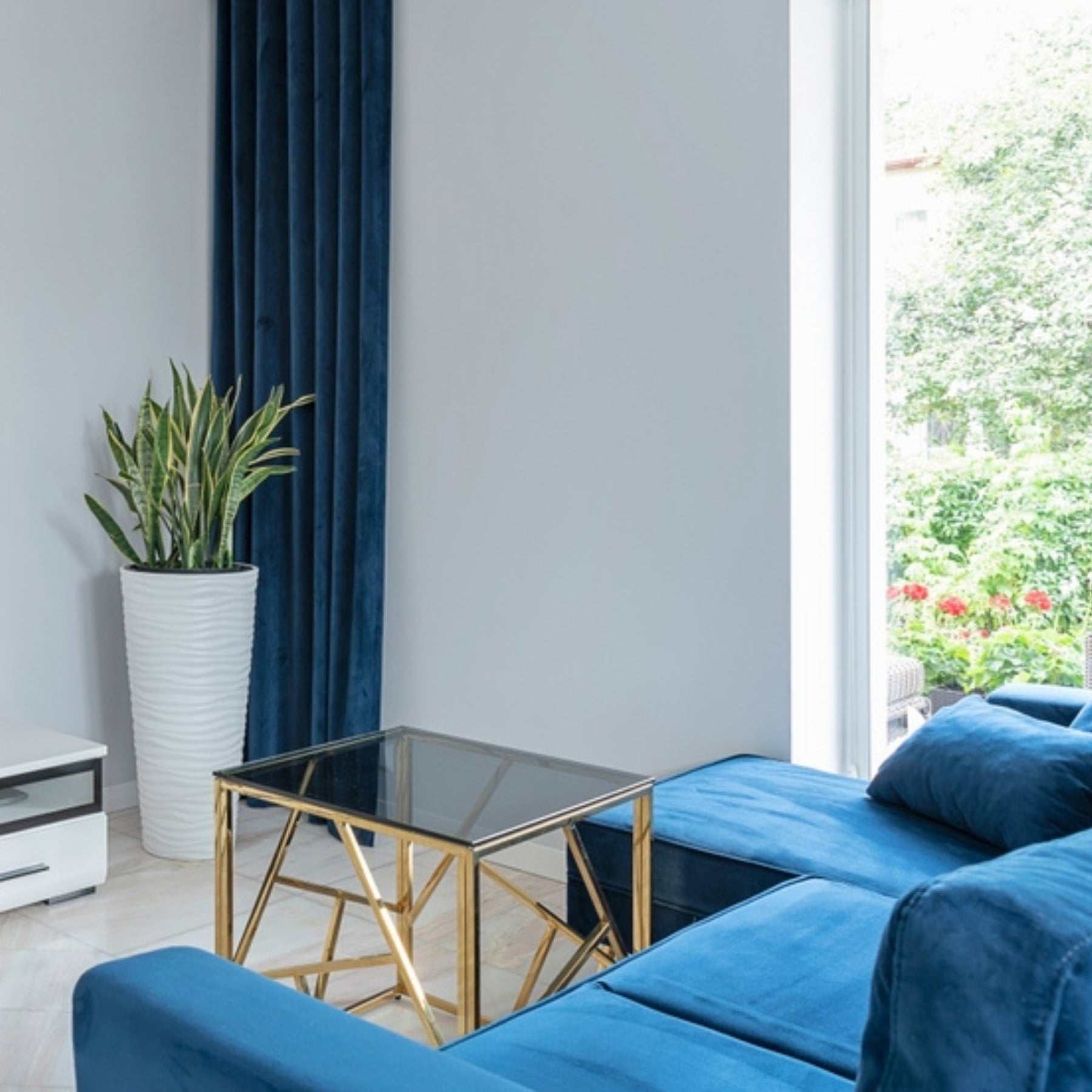 Navy Blue Thermal Blackout Eyelet Curtains – Ready Made Insulated Privacy &amp; Noise Reducing Drapes - 4A's Global