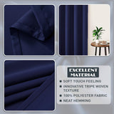 Navy Blue Thermal Blackout Eyelet Curtains – Ready Made Insulated Privacy &amp; Noise Reducing Drapes - 4A's Global