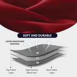 Red Thermal Blackout Eyelet Curtains – Ready Made Insulated Privacy &amp; Noise Reducing Drapes