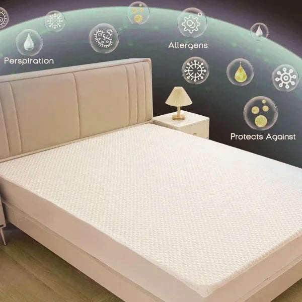 3D Air Layer Bamboo Fabric Mattress Topper Pad – Cooling, Breathable &amp; Hypoallergenic Comfort | Multiple Sizes - 4A's Global