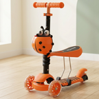 3 in 1 Scooter With Removeable Seat for Kids Ages 3-12 Adjustable Height 3 Wheel