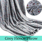 Polka Dot Fleece Throw – Ultra Plush Microfiber Blanket for Sofa, Bed &amp; Pets Super Soft Glow-in-the-Dark - 4A's Global