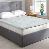 Memory Foam Mattress Topper 2.5 cm – Anti-Slip, Cooling, Hypoallergenic | Thin &amp; Lightweight Comfort Pad