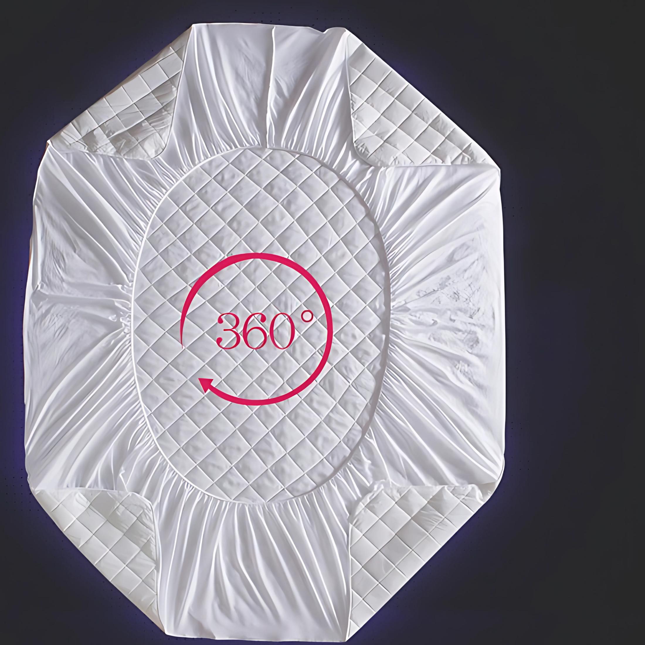 Premium Bamboo Waterproof Mattress Protector – Breathable & Hypoallergenic Fitted Cover
