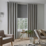 Thermal Blackout Eyelet Curtains – Ready Made Insulated Privacy & Noise Reducing Drapes - 4A's Global