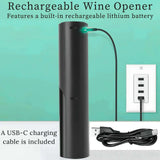 Automatic Electric Wine Bottle Opener Gift Set – Rechargeable with Wine Accessories UK 4A's Global