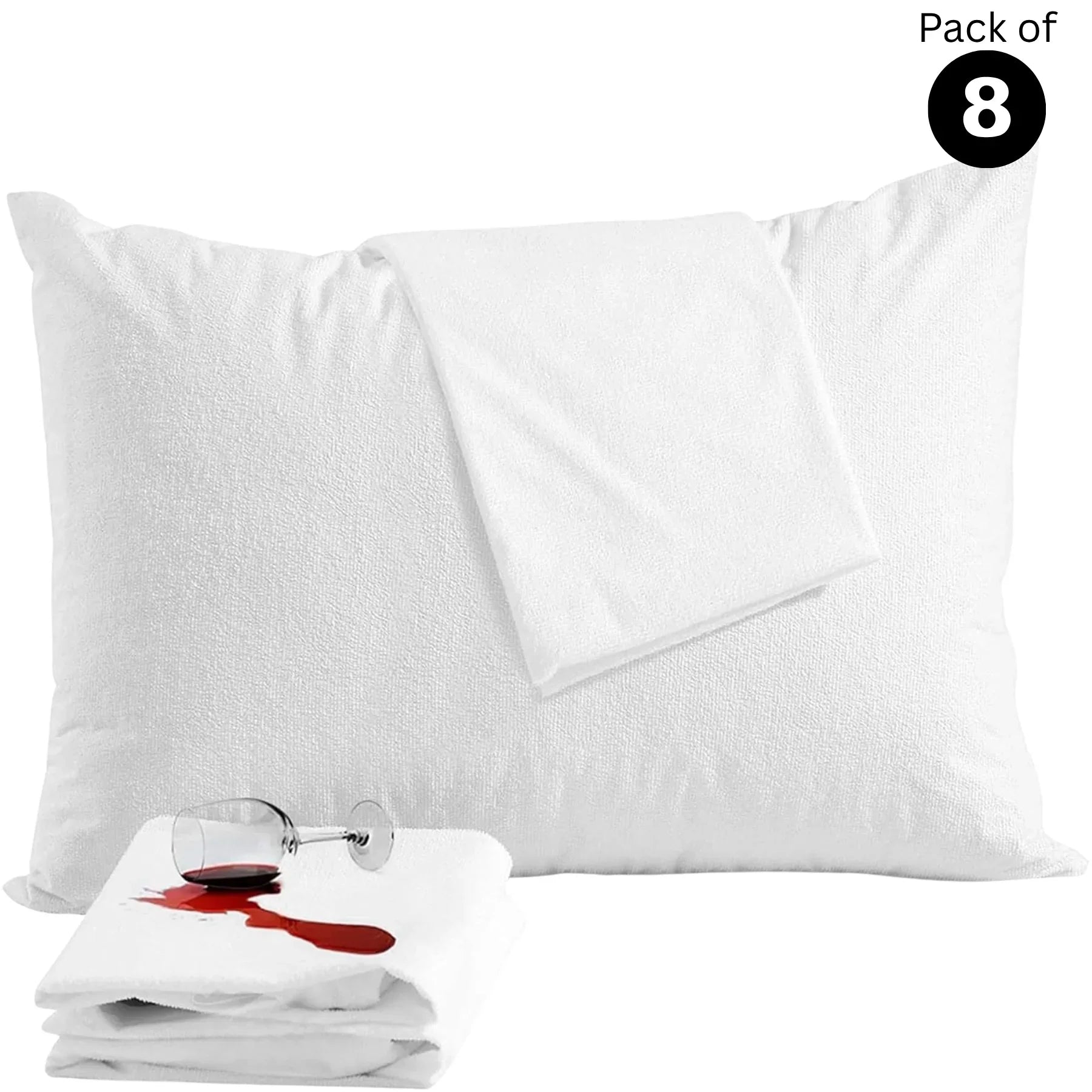 Premium Waterproof Terry Pillow Protector – Soft, Silent and Durable Pillow Cover for Ultimate Pillow Protection - 4A's Global