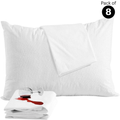 Waterproof Terry Pillow Protector Soft Silent Cover, Pack of 4 8 or 12 - High Living