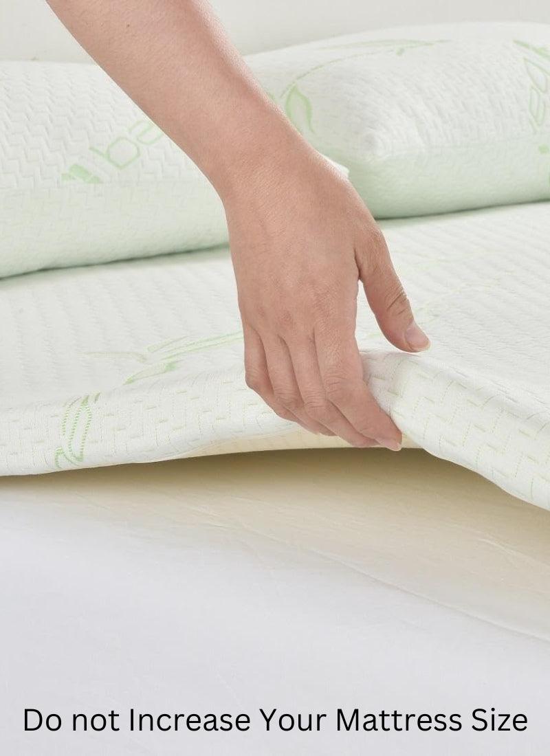 40D Bamboo Mattress Topper 2.5 Gel Memory Foam, Anti Slip Memory Foam , 300gsm by Heaven High - 4A's Global