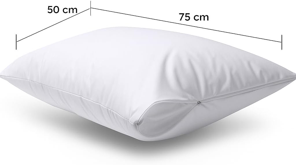 Fully Zippered Waterproof Pillow Protector – Bed Bug Proof, Anti-Allergy &amp; Breathable - 4A's Global