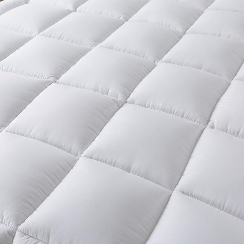 4-Inch / 11cm Extra Thick King Size Mattress Topper – 1100 GSM Microfibre Fill | 150 x 200 cm (59 x 79 inch) - 4A's Global