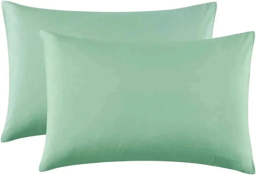 2x Luxury Percale Polycotton Pillowcase Pair – Soft, Durable &amp; Easy-Care Bedding 4A's Global