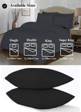 Plain & Reversible Duvet Cover and Matching Pillowcase Set Perfect Bedding for a Cozy Night's Sleep - Charcoal - 4A's Global