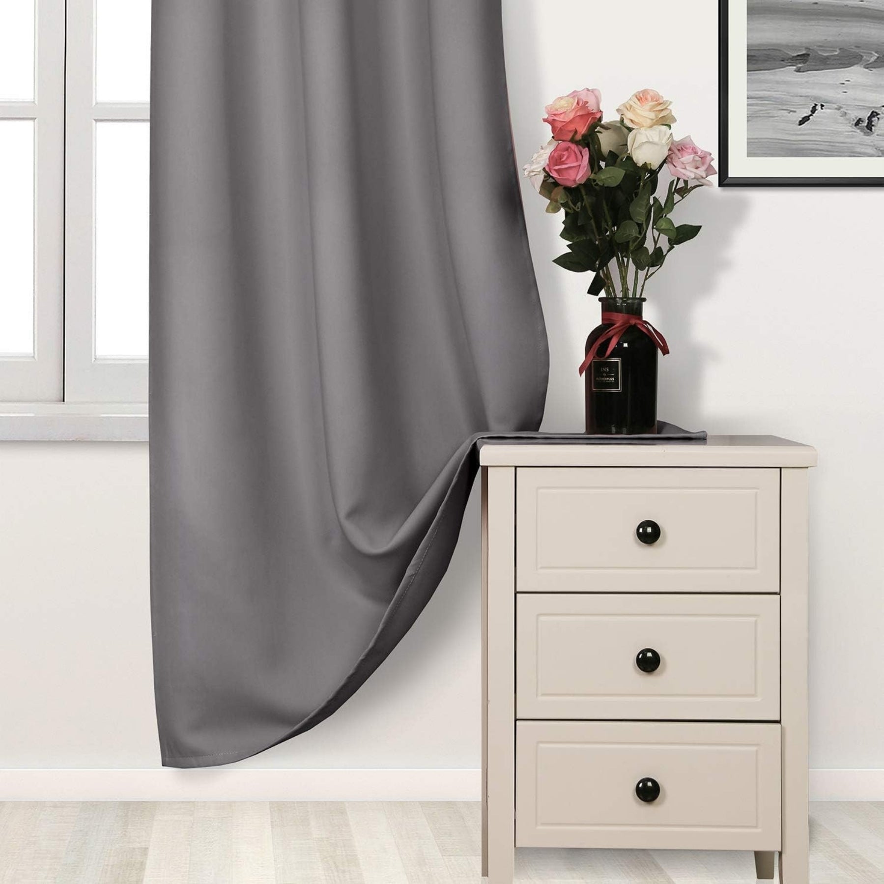Thermal Blackout Eyelet Curtains – Ready Made Insulated Privacy & Noise Reducing Drapes - 4A's Global