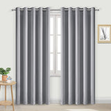 Thermal Blackout Eyelet Curtains – Ready Made Insulated Privacy & Noise Reducing Drapes - 4A's Global